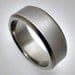 Men's Wedding Band Titanium "Brushed Koenig"
