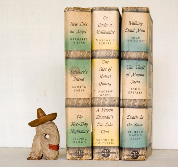 Vintage Detective Book Club 1960s 3 Books with 9 Novels