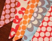 Sale, Amy Butler  Bunting.  Ready To Ship.  Photo Prop, Nursery Decoration, Party Banner Featuring Fabrics From the Lotus Collection.