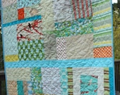 Custom Earthy Toddler Quilt.  Gender Neutral for a Great Shower Gift Idea. Made To Order.