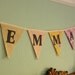Custom Flag Banner, Personalized Bunting Flag Decoration. 8 Flags, 8 Foot Long Garland.  Up to 6 letters, with an option for more.