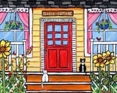 Yellow Seaside Cottage - Print