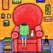 Books and Friends Go Together - Print