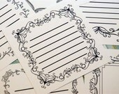 Journaling Tags - Set of 6 - Black and White
