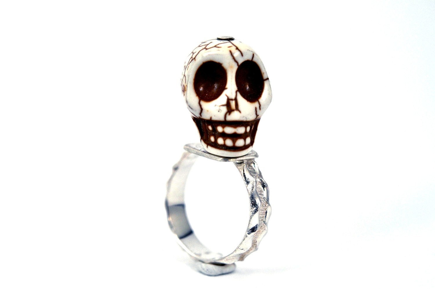 Day of the Dead Silver Skull Ring