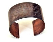 Binary Code Cuff Bracelet in Copper Personalized