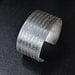 Pi Cuff bracelet etched in sterling silver