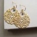 Gold Filigree Earrings, Faceted Pyrite Gold-Plated Pewter Filigree Earrings