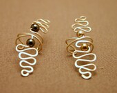 Silver and Hematite Earwyng