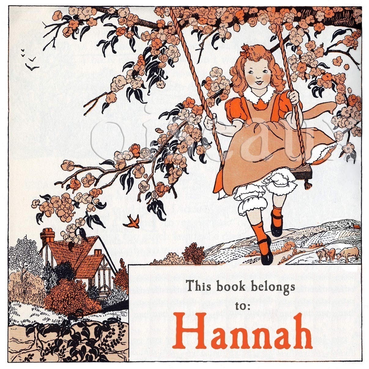 Vintage Swing Personalized Bookplates