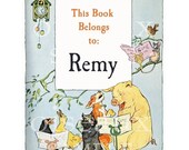 Vintage Bookplates - Singing Animals - Personalized, Perfect Baby Shower Gift
