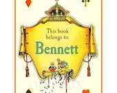 Vintage Royal Banner Personalized Bookplates