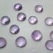 Semi Precious Cabochons Pink Amethyst Faceted Round 6mm FOR THREE