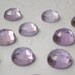 Semi Precious Cabochons Pink Amethyst Faceted Round 6mm FOR THREE