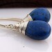 Denim blue lapis and sterling silver earrings