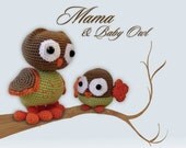 Amigurumi Crochet Pattern - Mama and Baby Owl