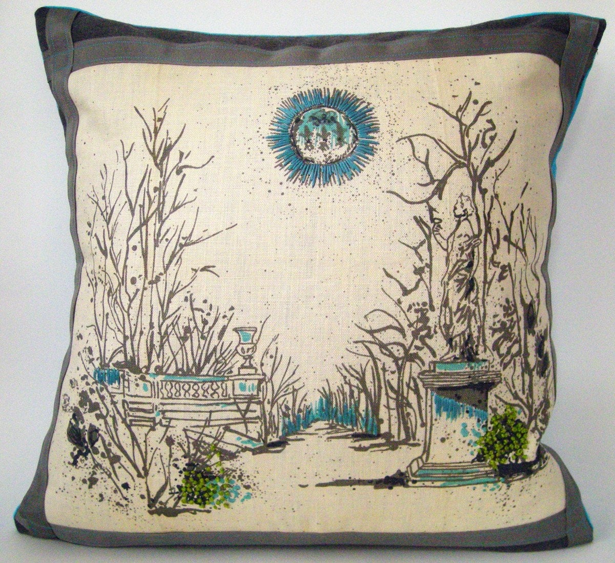 Park Life Embroidered Pillow Cover by CouchDesign on Etsy
