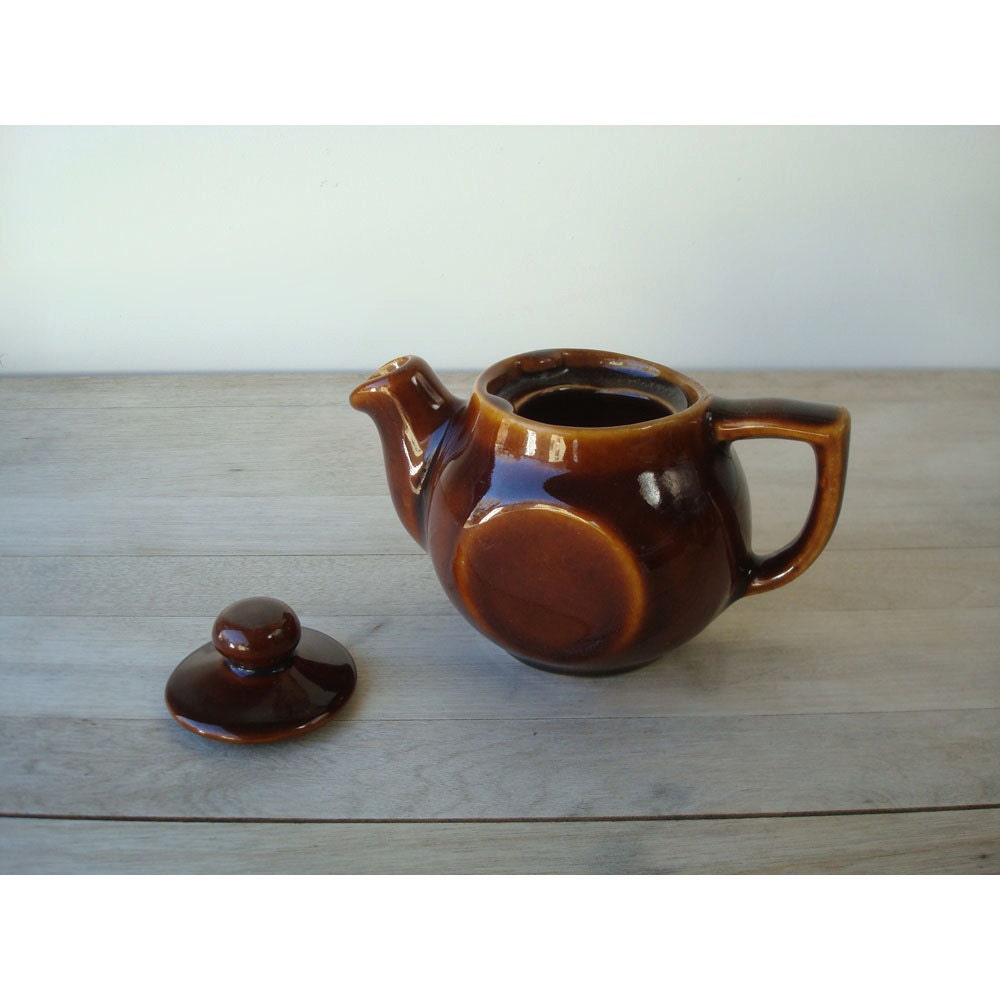 Vintage Deep Brown Teapots - Made in USA -