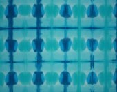 Itajime Shibori Fabric in Turquoise and Aqua 105