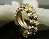 SALE 14K Yellow Gold Tentacle Ring