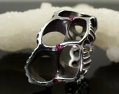 Futuristic ring with Rubies