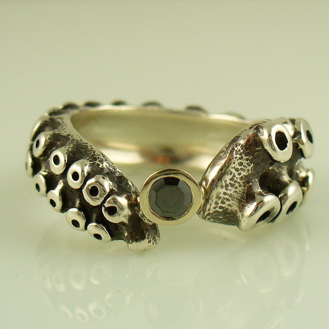 Black Diamond Engagement Ring by OctopusME