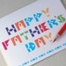 Fathers Day Card - Happy Fathers Day Greeting Card - Geoletric Font by Oh Geez Design