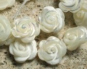MOP carved rose (both side) 12mm, 6 pcs (item ID L01MOPCR12)