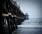San Clemente Pier and  Surfers - 11x14 Fine Art Photographic Print