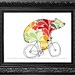 Bear On Bike - 8 x 10 Bears On Bikes Art Print