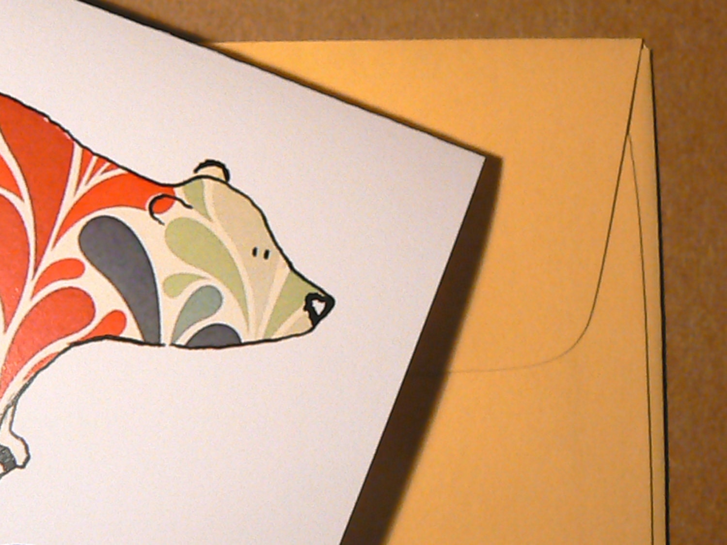 Bear On Bike Card - Blank Inside
