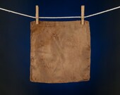 Naturally dyed silk handkerchief tea  cochineal and rust 3