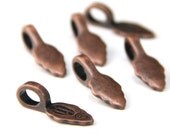 GENUINE AANRAKU Medium size - 25 Vintage Copper Bails - Perfect for Scrabble Tile, Glass and Resin Pendants