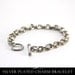 Silver Charm Bracelet Link Chain with Toggle Clasp in Antique Silver. CBAS-B