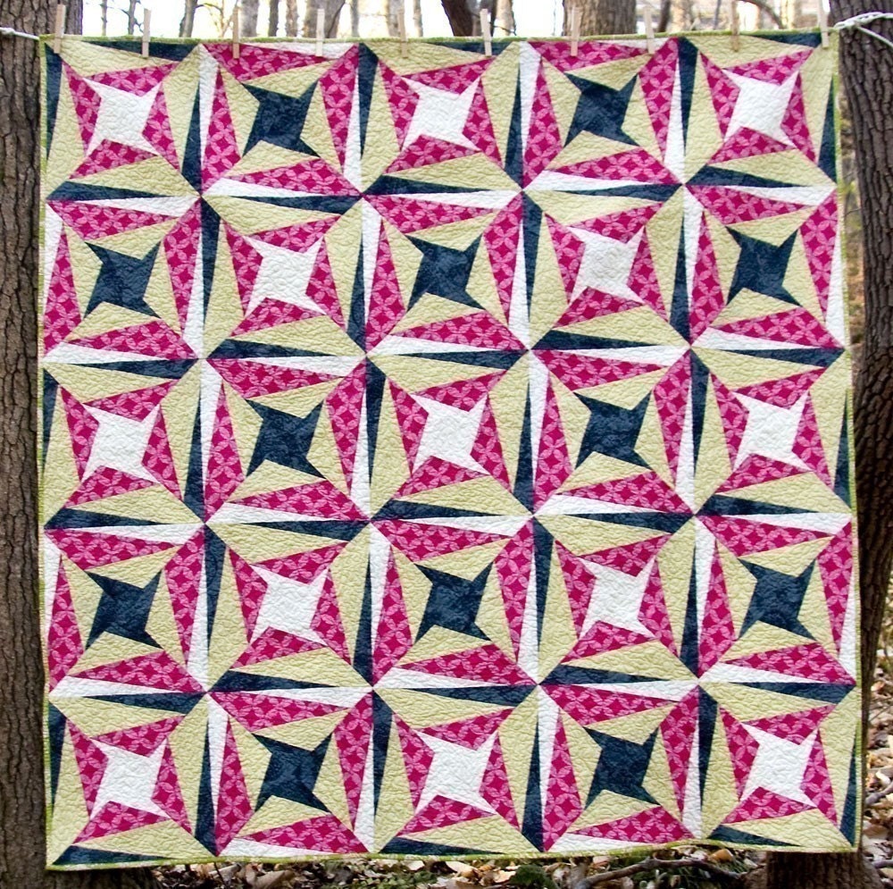 ON SALE -- Raspberry Swirl Quilt