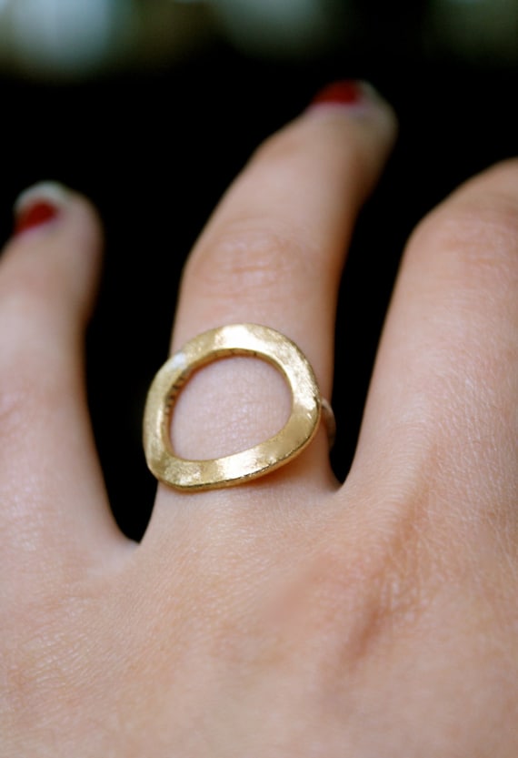Brass infinity ring with sterling silver band