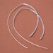 Hammered sterling silver tear-drop hoop