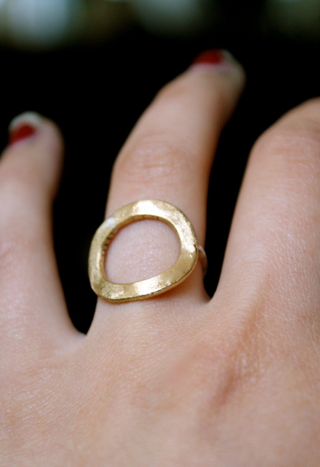 Brass infinity ring with sterling silver band