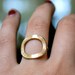 Brass infinity ring with sterling silver band