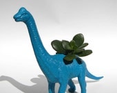 Office Desk Decor Dinosaur Planter True Blue for Succulent or Small Plants