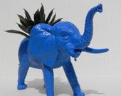 NEON Elephant Planter True Blue Great Dorm, Nursery, Decor or Baby Shower Gift Ready to Plant