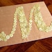 Custom Letter 'M' Button Monogram -- 8"x10" -- Reserved for 'brownben98'