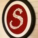 Framed Button Monogram -- You Pick The Letter and Color of Fabric -- by Letter Perfect Designs on Etsy