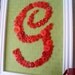 Custom Button Monogram -- Ready-to-Frame 9"x12" -- You Choose Button Color and Fabric -- (frame not included)