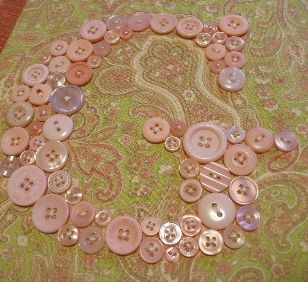 Your Baby's Initial in Buttons -- Unique Personalized Nursery Art -- by Letter Perfect Designs