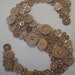Personalized Pillow Monogrammed in Taupe Buttons -- 12x16 -- by Letter Perfect Designs