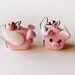 Pink Flying Pig Earrings