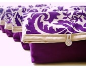 clutch Purple burlap set 4 5 6 rustic bag purse Bridesmaid Clutch black blue Party Design Your Own Pouch Wedding gift MakeUp tagt team
