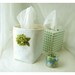 box grey gray linen burlap white flower diaper caddy weddings decor hydrangea Bin Wool felt Organizer Storage Basket tagt team  Gift Wrap