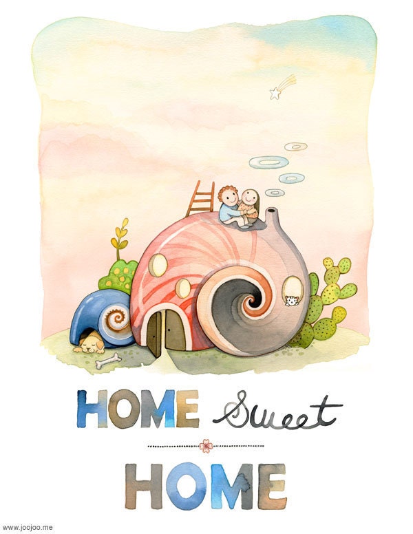 Home wall art, Home Sweet Home Print - Unique wedding gift - Gift for new home - Home sweet home wall art - Home sweet home art 8x10